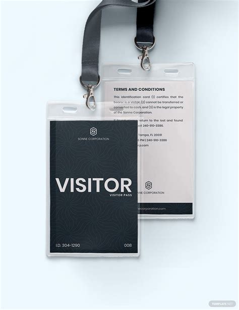 Sample Format of Visitors Pass .
